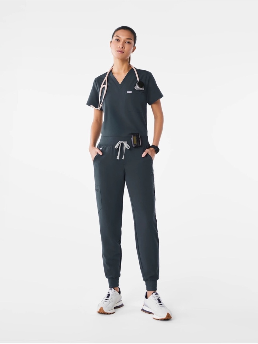 Figs Dark Charcoal Scrub Set